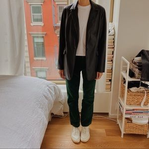 Dynamite Faux Leather Blazer